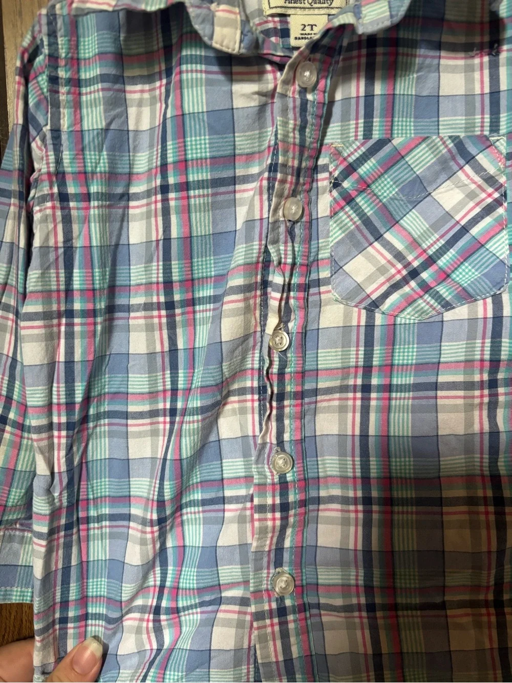 The Children’s Place Plaid Button-Up Shirt | Toddler Boys 2T